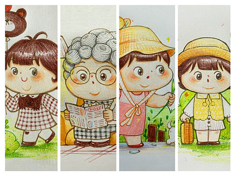 【彩铅插画】女鹅的穿搭笔记