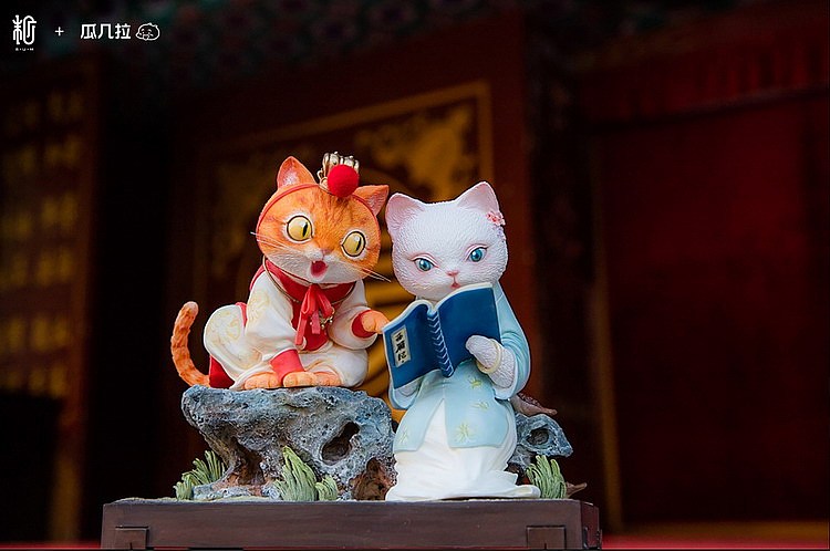 末匠丨瓜几拉《红楼梦·宝黛喵》（图ZMTM2NzE5ODQw） - 手办/模玩 - 站酷设计师末那工作室原创素材 - 站酷ZCOOL