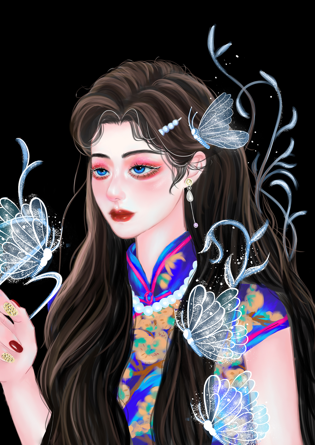 画的是图2小姐姐!