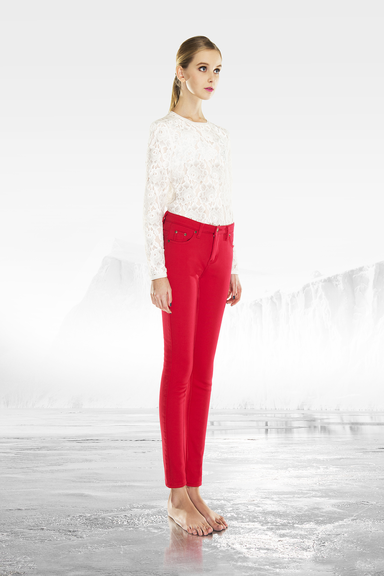 某品牌秋冬打底裤平面拍摄