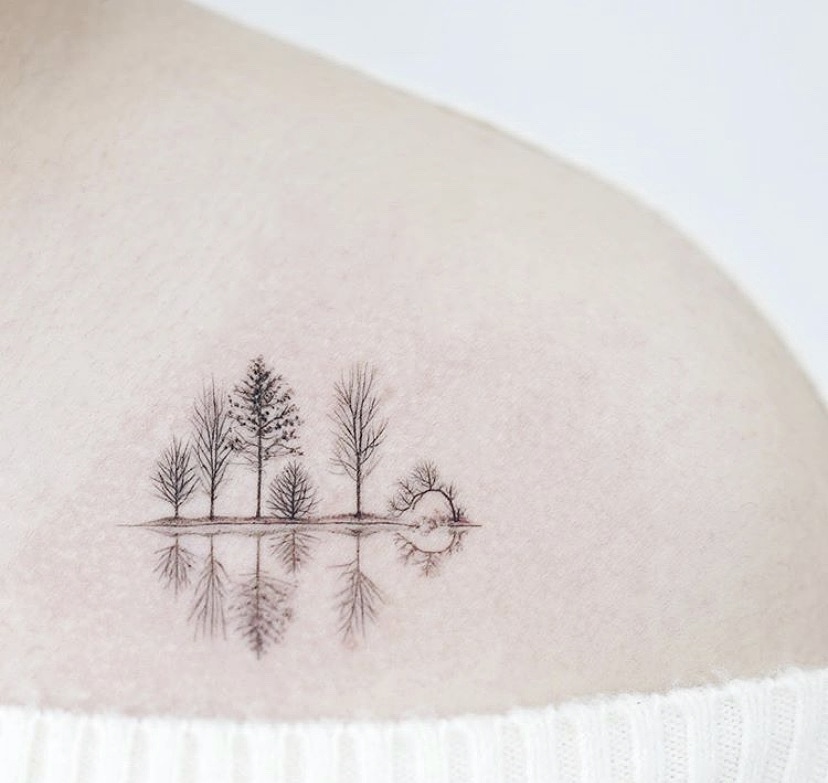 精致小纹身小图案也可以完美诠释细节手臂上彩色梵花