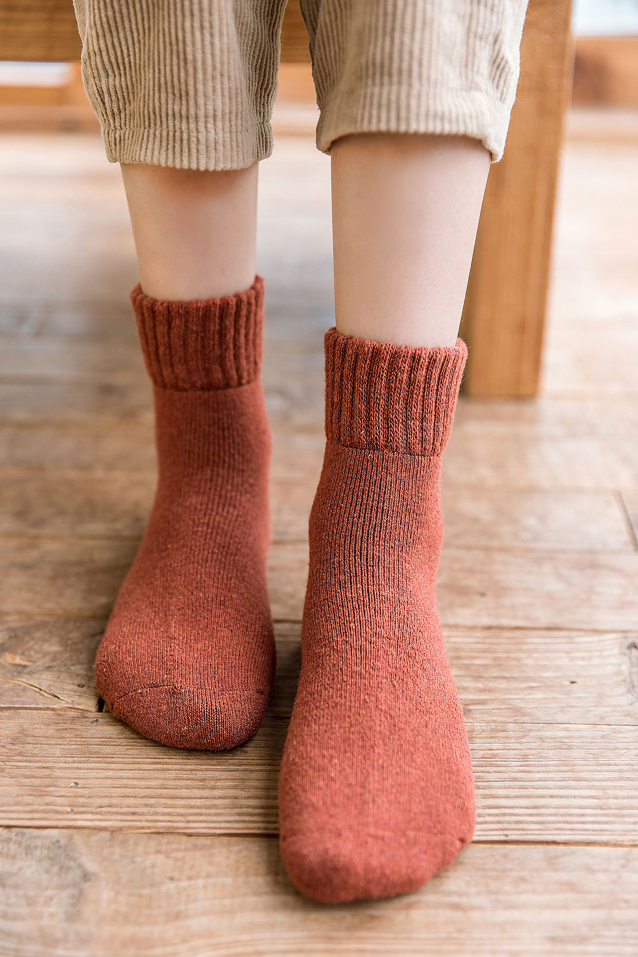 2019秋冬款加厚毛圈女袜袜子中筒