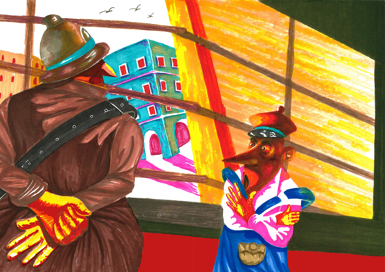 市政府的鸽子（图ZMjAyNDYyNjU2） - 儿童插画 - 站酷设计师马脑壳Marco原创素材 - 站酷ZCOOL