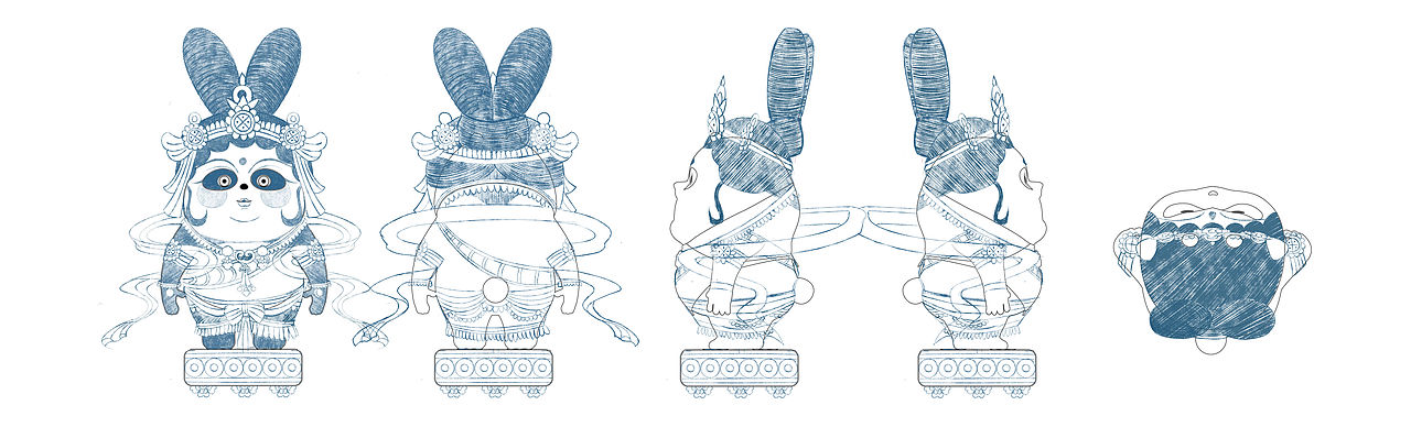 飞天乐伎——敦煌胖丸（图ZMjE4NjI4NDg4） - 手办/模玩 - 站酷设计师石石石石_原创素材 - 站酷ZCOOL