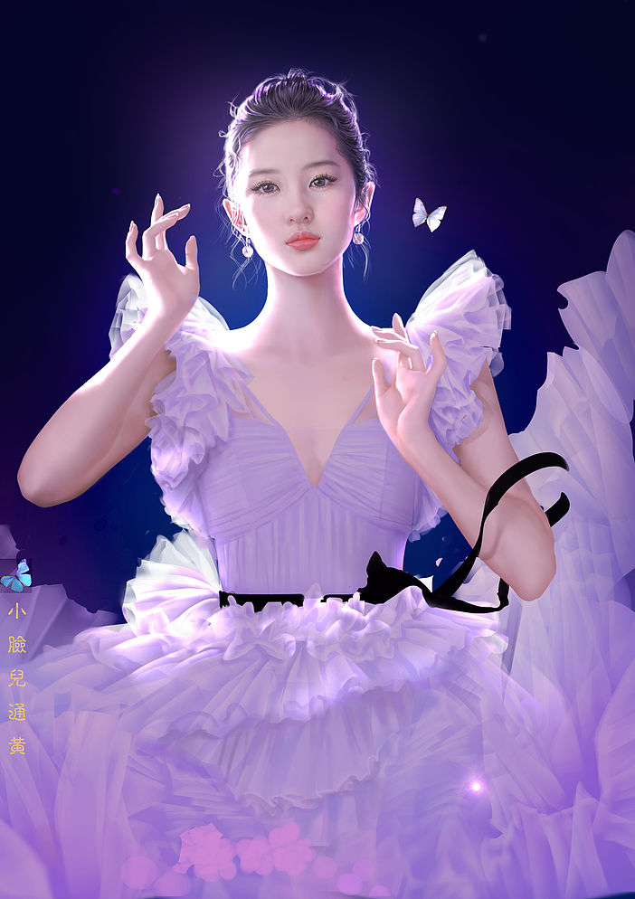 刘亦菲紫樱蛋糕裙