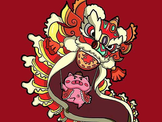 福报新春，金猪贺岁（个人主页-ZMzMyNTM3MTY=） - 创作习作 - 站酷设计师胡三原创素材 - 站酷ZCOOL