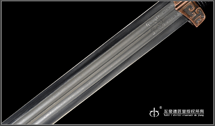 德匠堂宝剑-龙泉刀剑-紫铜装龙渊汉剑(DJ-2660)