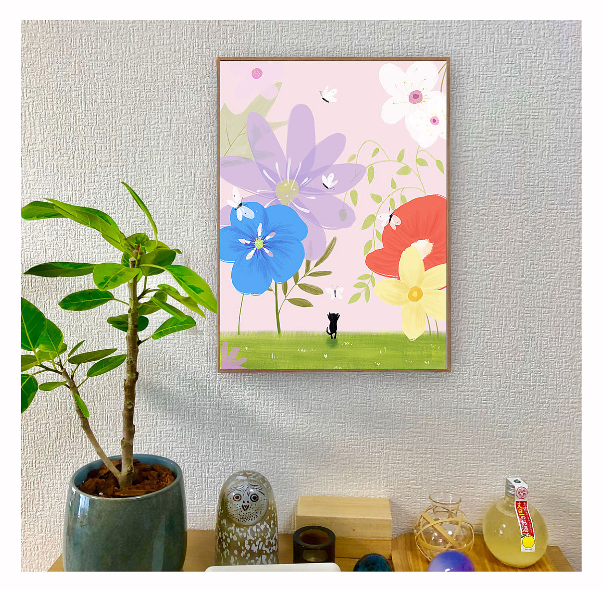 古代朱原创装饰画《美好生活》