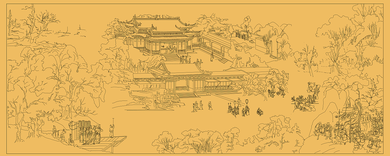 浮雕景墙-设计手稿