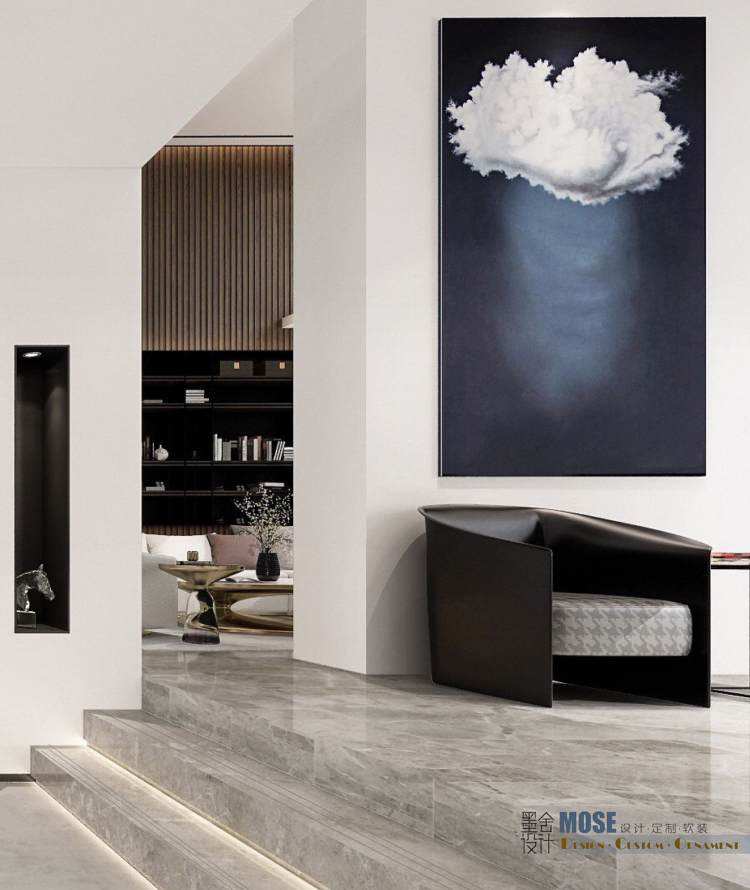 墨舍设计|无门·现代简约复式家装