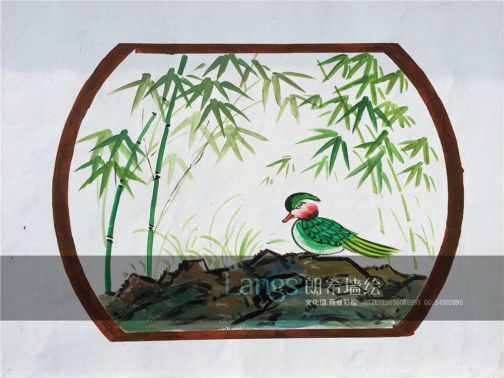 合肥围墙彩绘,安徽文化墙素材,墙体漫画,新农村窗画