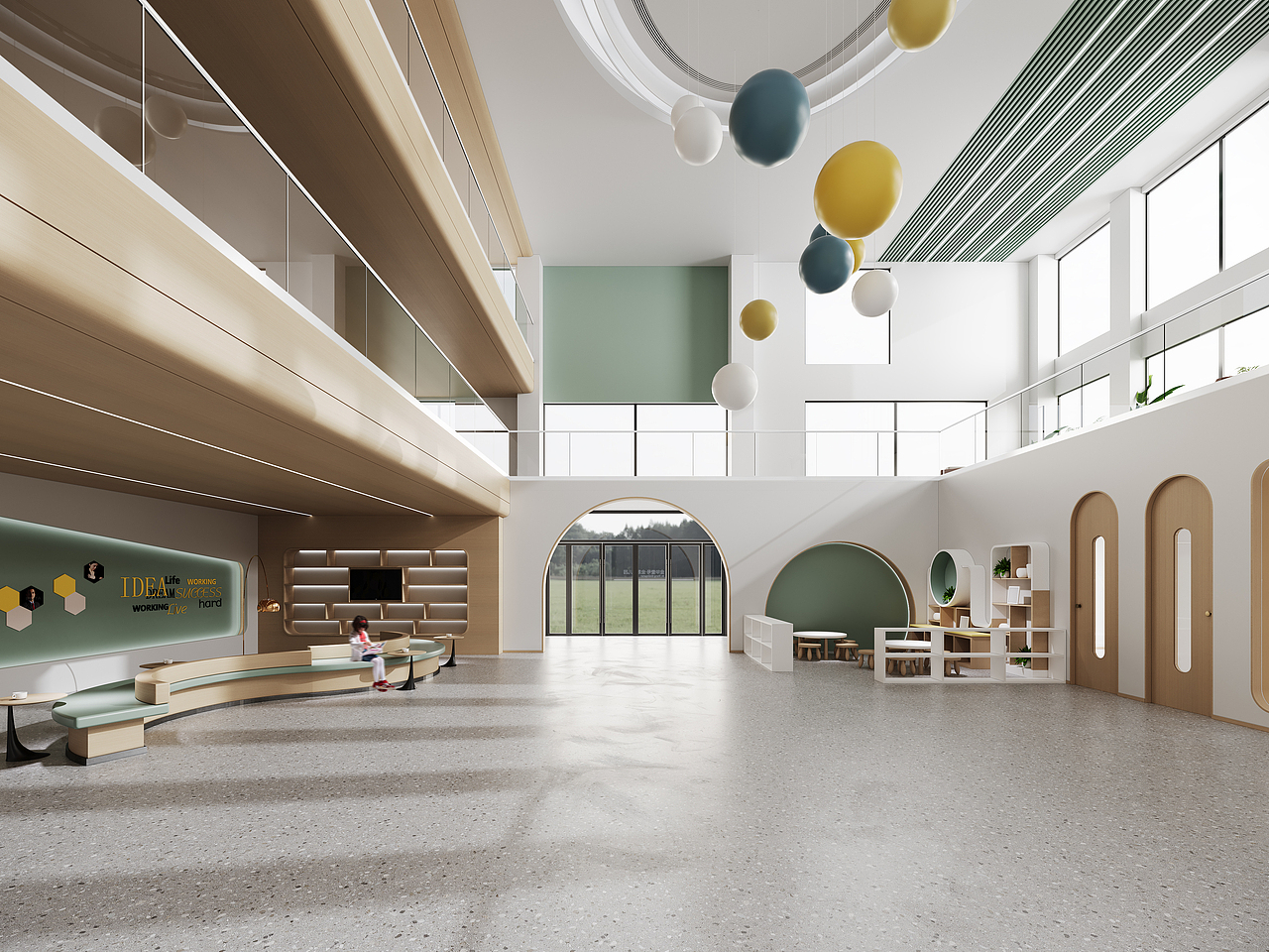 幼儿园效果图表现（图ZMzQ4ODI1ODky） - 商业空间设计 - 站酷设计师暹罗视觉设计原创素材 - 站酷ZCOOL