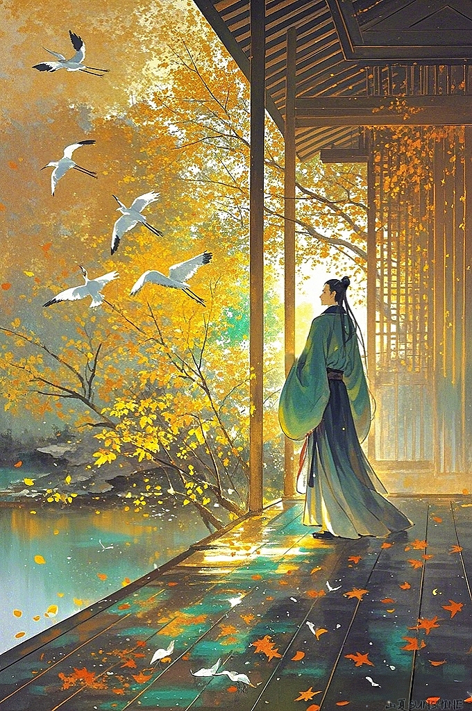 堪图画|榈庭多落叶,慨然知已秋