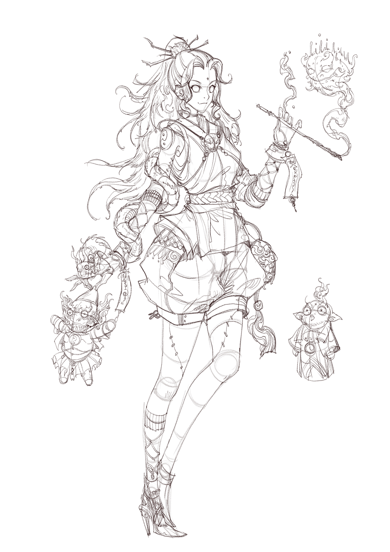 不羁的少女（图ZMjU4MjU4MDYw） - 概念设定 - 站酷设计师蒙子MZ原创素材 - 站酷ZCOOL