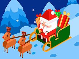 临摹-2.5D圣诞老人插画