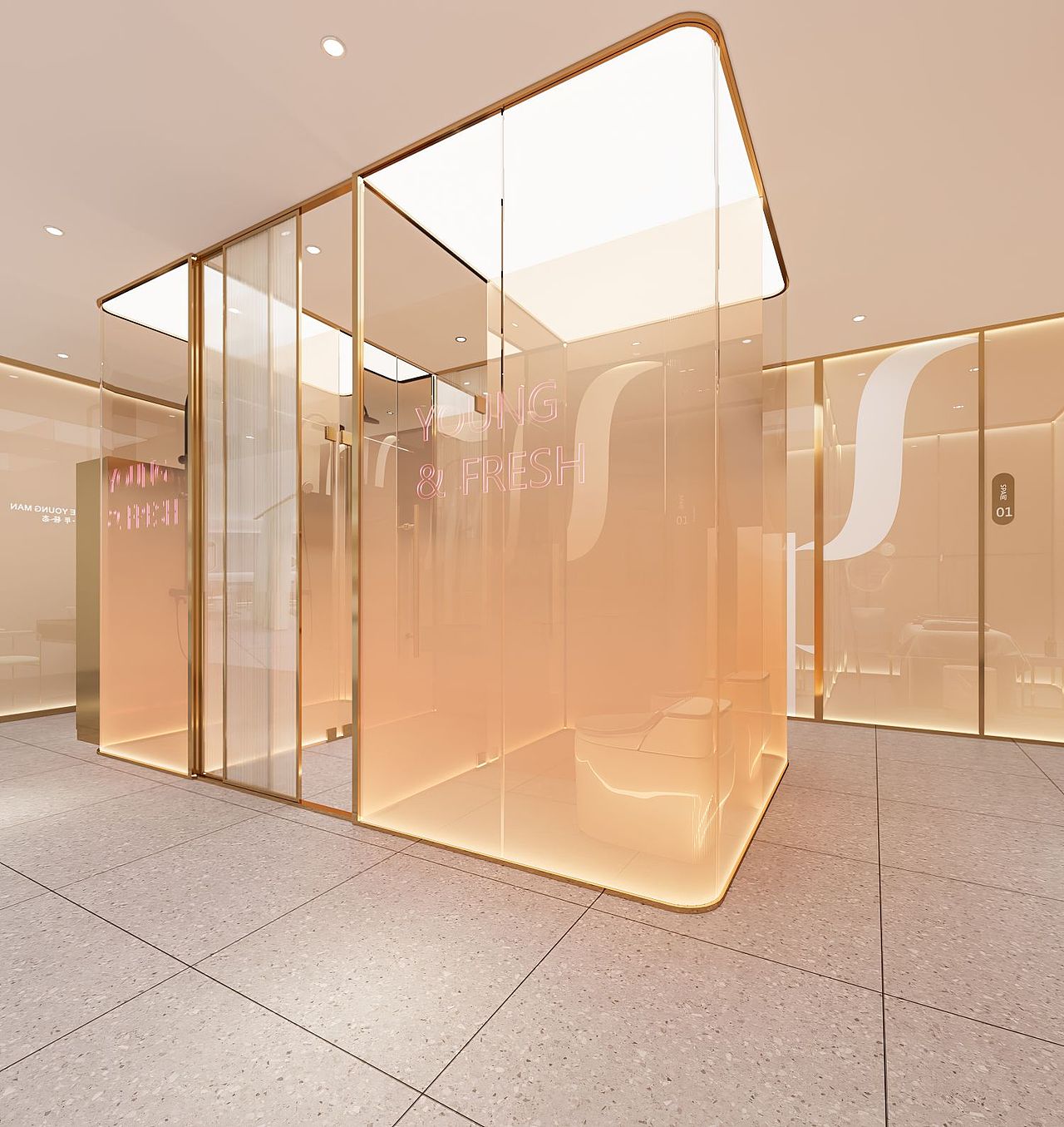 美业空间设计︱科技美容连锁社区店空间形象