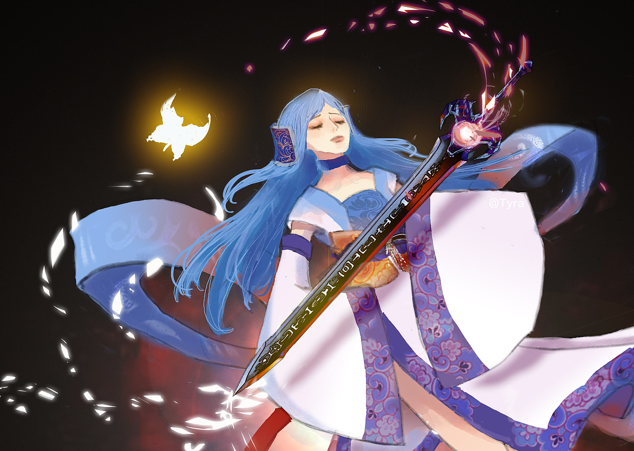 龙葵殉剑|插画|游戏原画|一颗太粒子_原创作品-站酷(zcool)