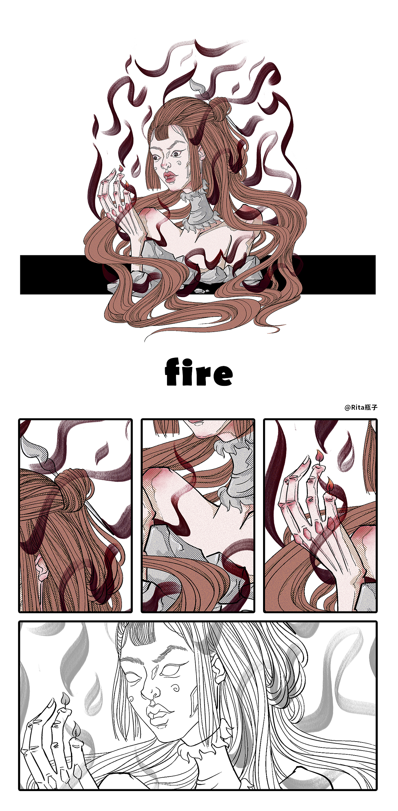 五行-金木水火土（图ZMTk5NjM5OTIw） - 商业插画 - 站酷设计师Rita瓶子原创素材 - 站酷ZCOOL