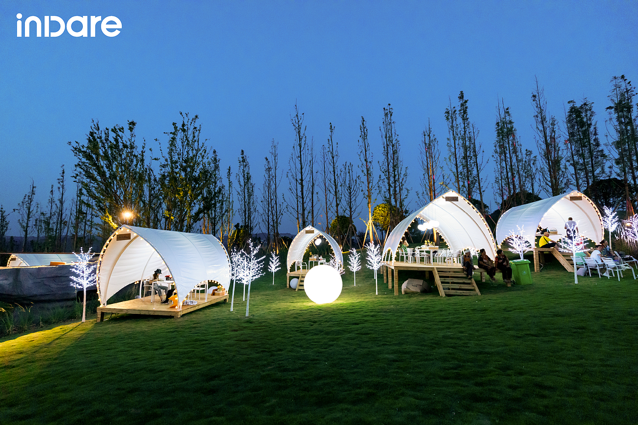 重庆融创 x inDare | 镜山月楼盘营销中心营地景观