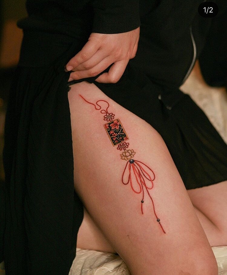 彩色蝴蝶中國(guó)結(jié)紋身圖設(shè)計(jì)（圖ZMjM3MjY5NzA0） - 其他手工藝 - 站酷設(shè)計(jì)師關(guān)中書(shū)原創(chuàng)素材 - 站酷ZCOOL