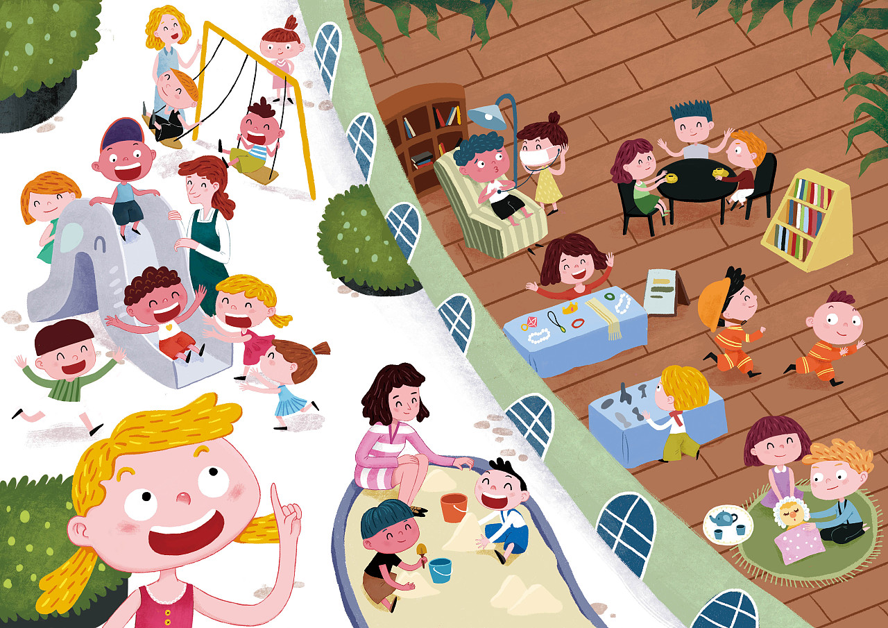 我爱幼儿园|插画|儿童插画|七酒米 - 原创作品 -