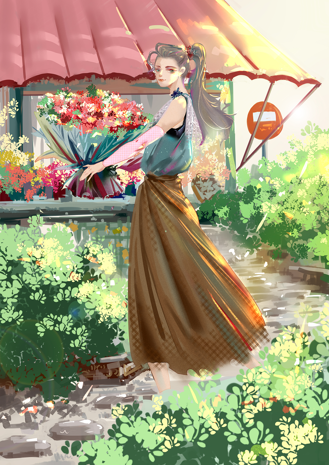 花园（图ZMjEyOTU1MjA0） - 商业插画 - 站酷设计师禧熹阋原创素材 - 站酷ZCOOL