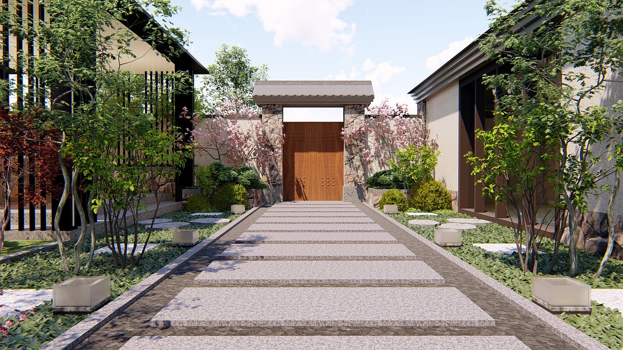 庭院（图ZMTU0MTM1Mzg4） - 景观设计 - 站酷设计师温澜潮生_ewan原创素材 - 站酷ZCOOL