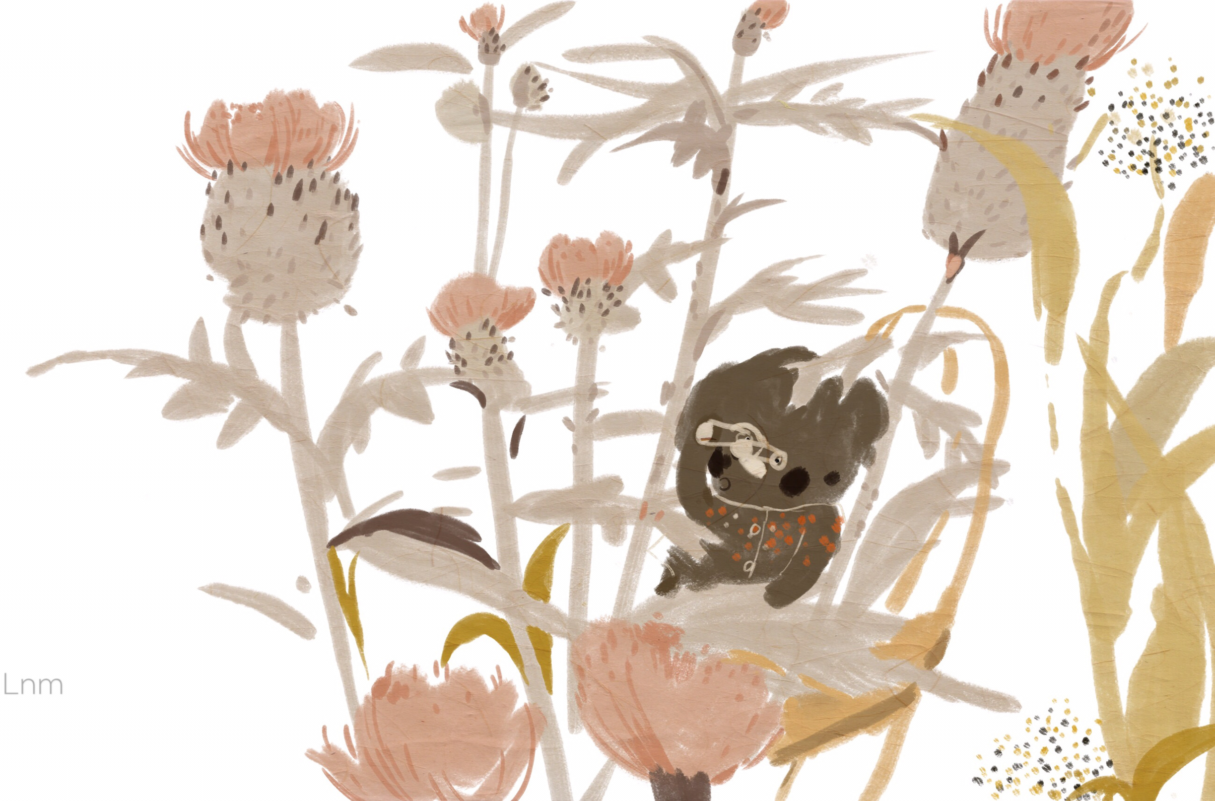 蓟是一种野草|插画|绘本|梁柠檬梁柠檬 - 原创作品 - 站酷 (zcool)