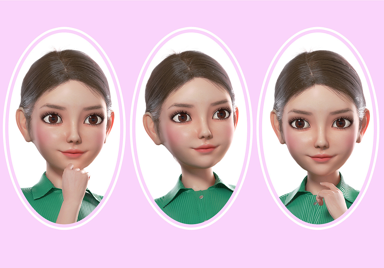 漂亮的小女孩模型|三维|人物/生物|3d模型专家_原创作品-站酷(zcool)