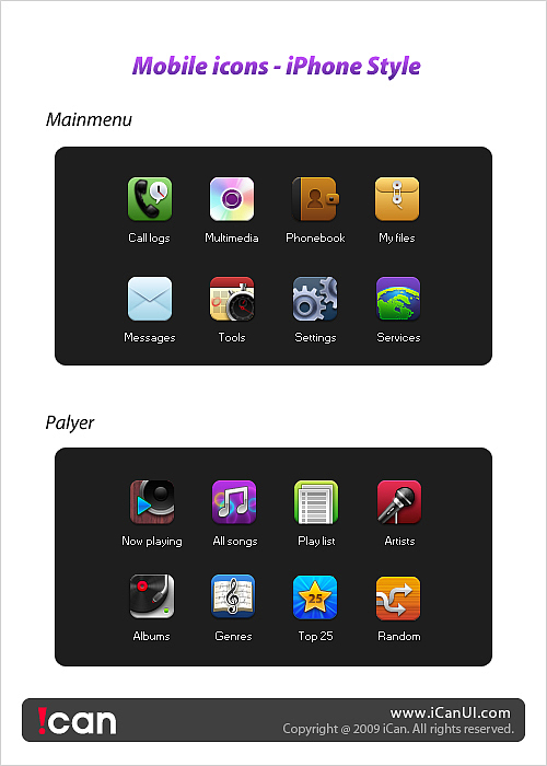 Mobile icons - iPhone Style