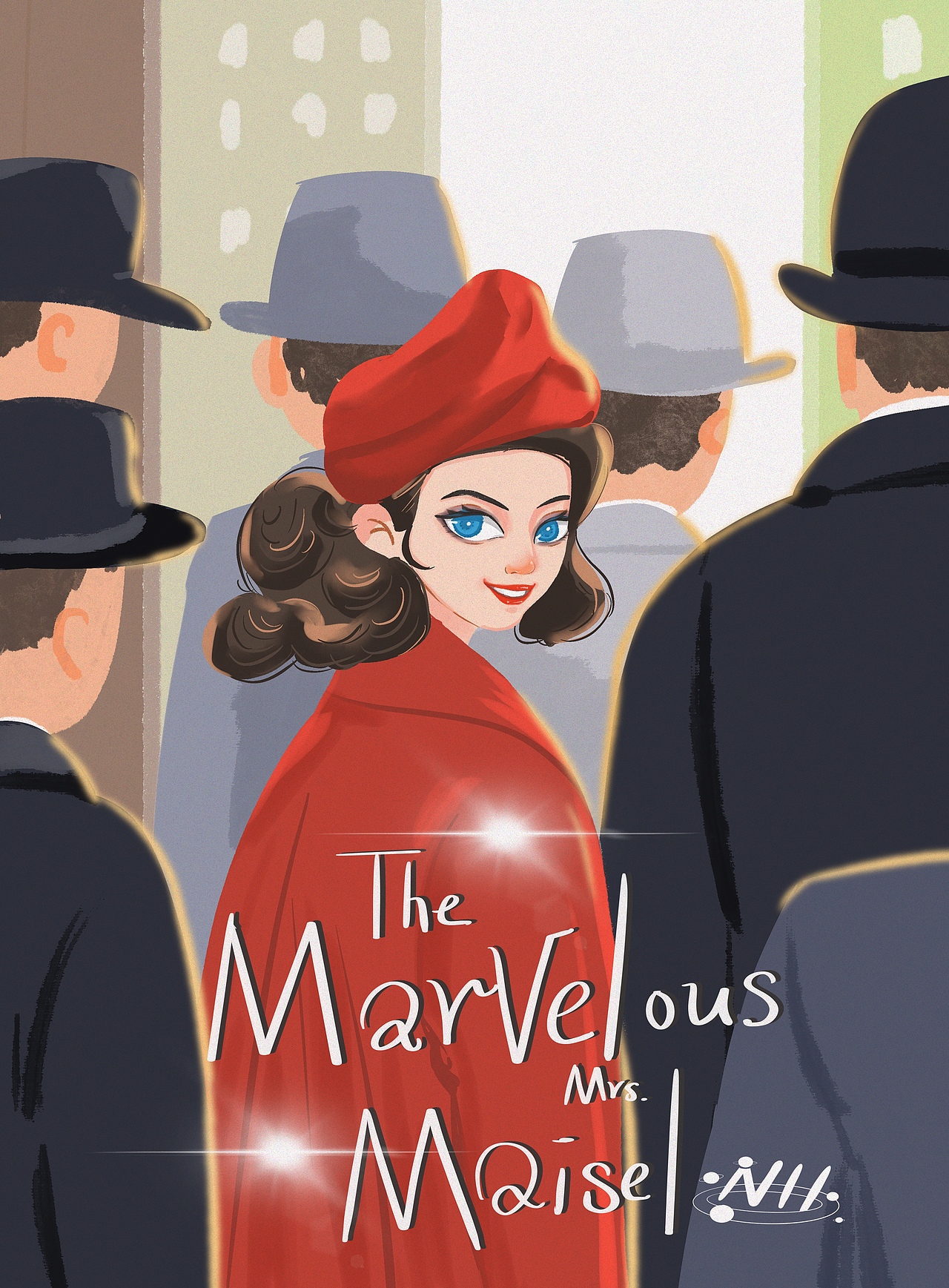 插画练习-手绘电影海报