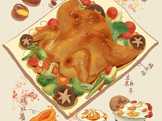 美食主题插画