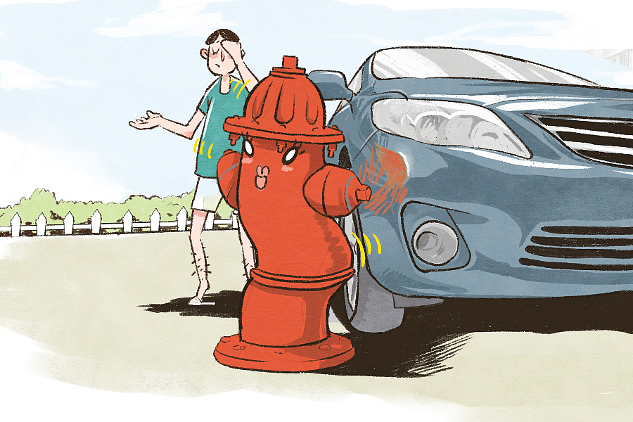 仿佛隐身的消防栓