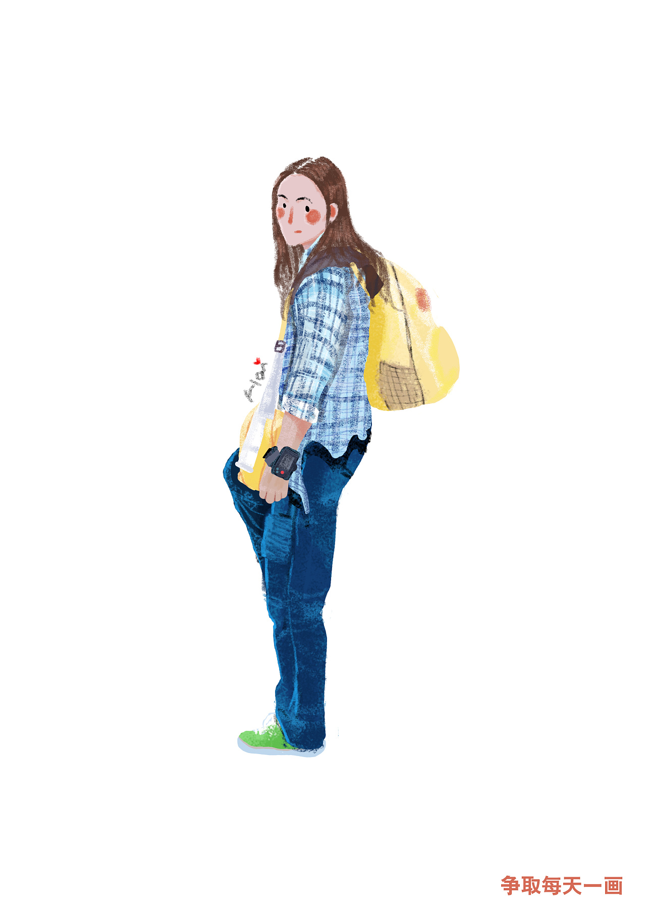 受到了我最尊敬的插画大师的夸奖,开熏