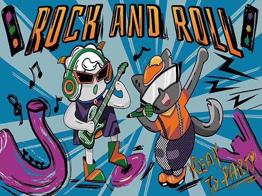 #国漫万创#二创“喜洋洋与灰太狼”的摇滚年华