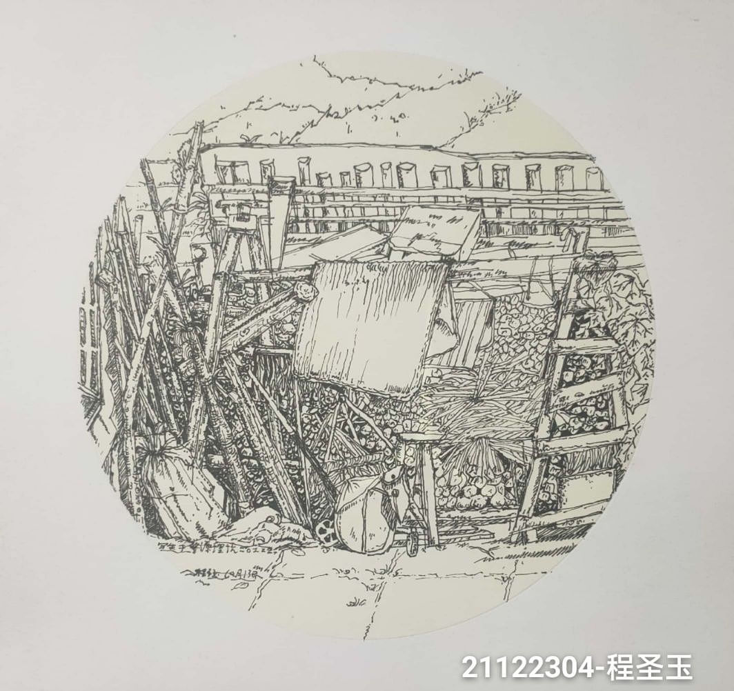 手绘(黑白装饰画,速写)