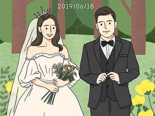 婚礼插画