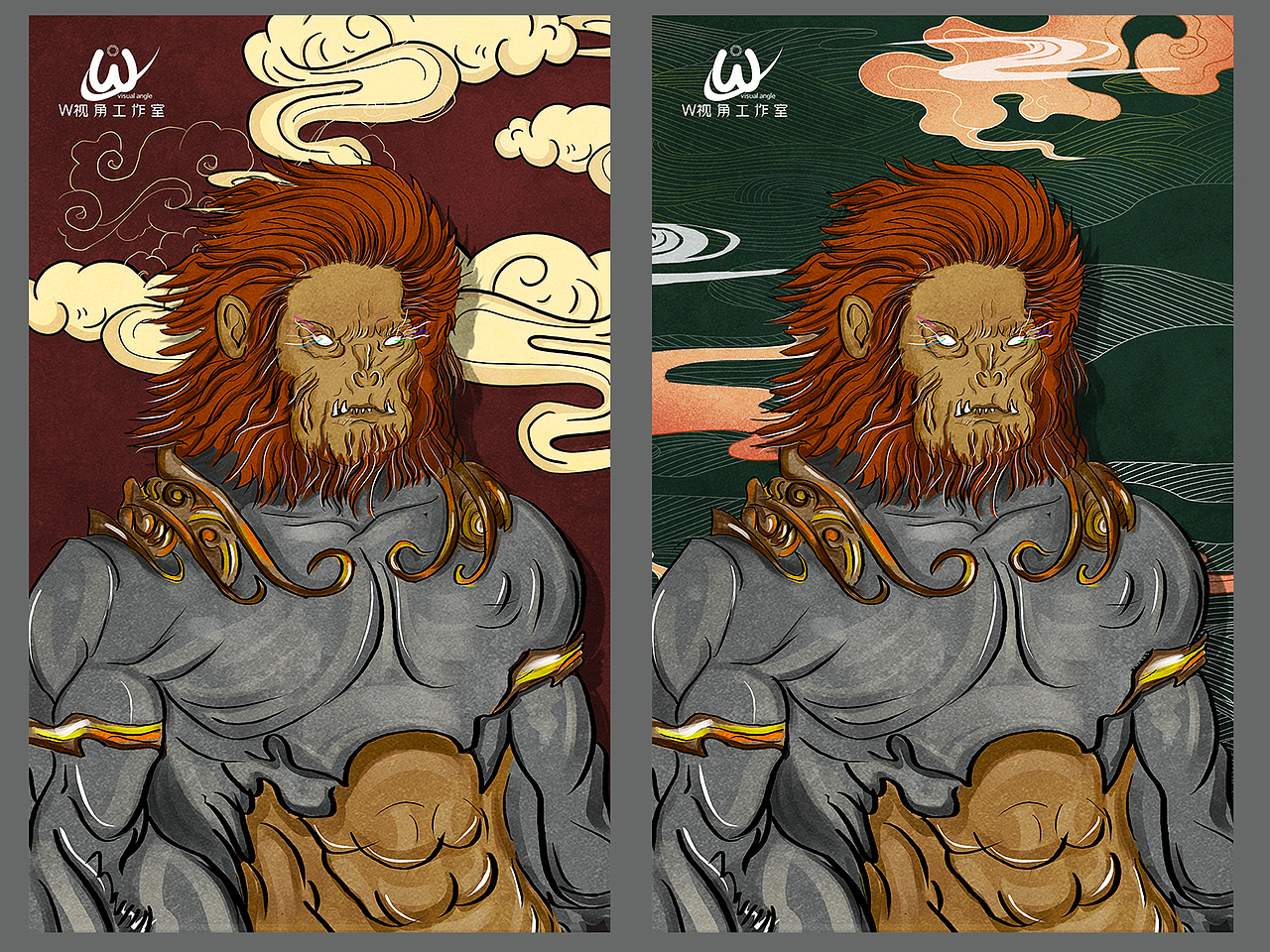 手绘插画【电脑手绘】生肖猴