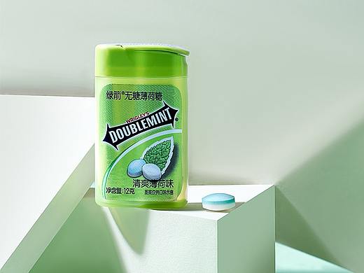 薄荷糖 绿箭 含片 小罐装 静物摄影 自在视觉