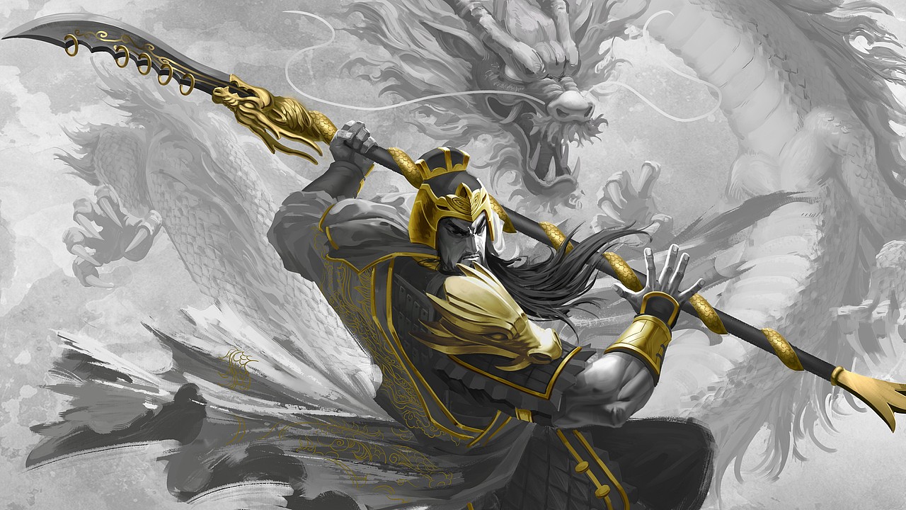 射雕群侠传与真三国无双联动KV海报《关羽》