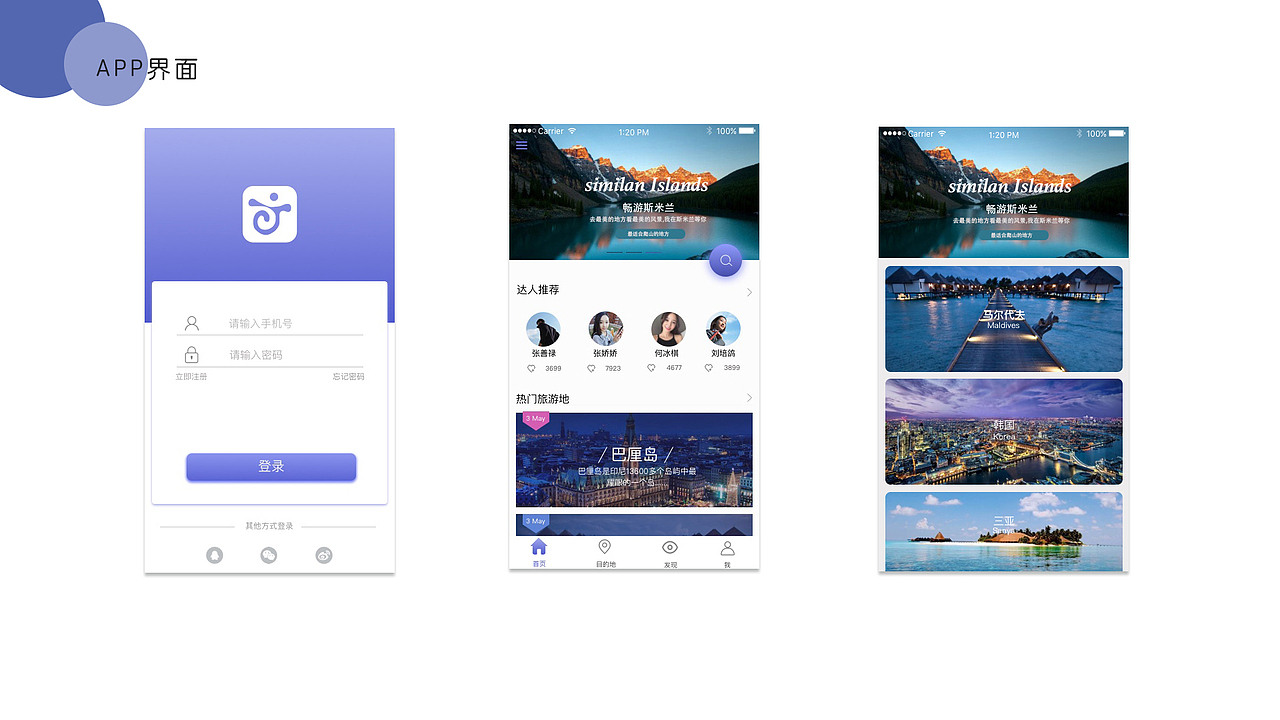游行 旅游APP（图ZMTQ0NjgzNTM2） - APP界面 - 站酷设计师草莓味的雪雪呀原创素材 - 站酷ZCOOL