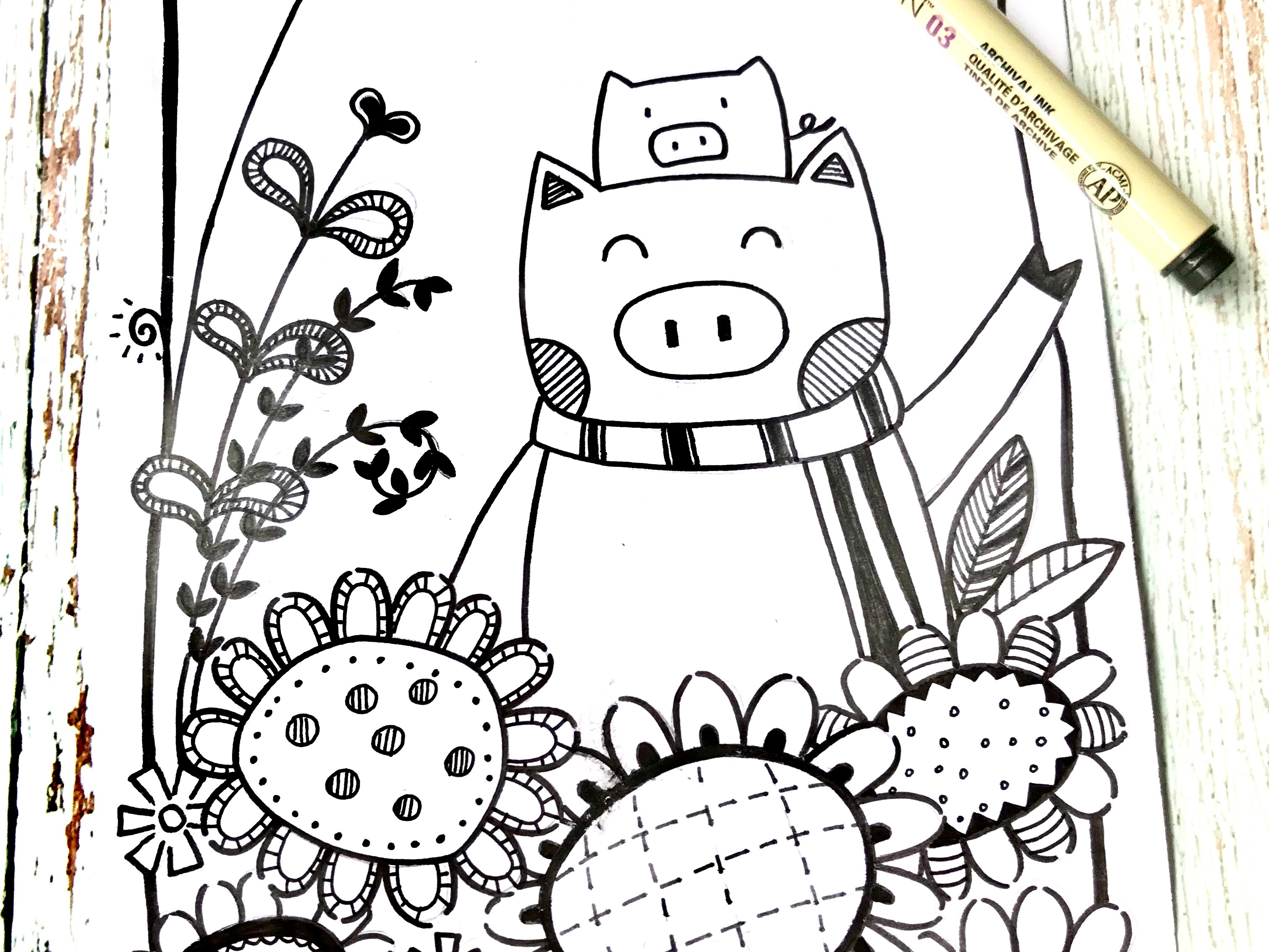 四季黑白装饰画_安小妮童画-站酷zcool