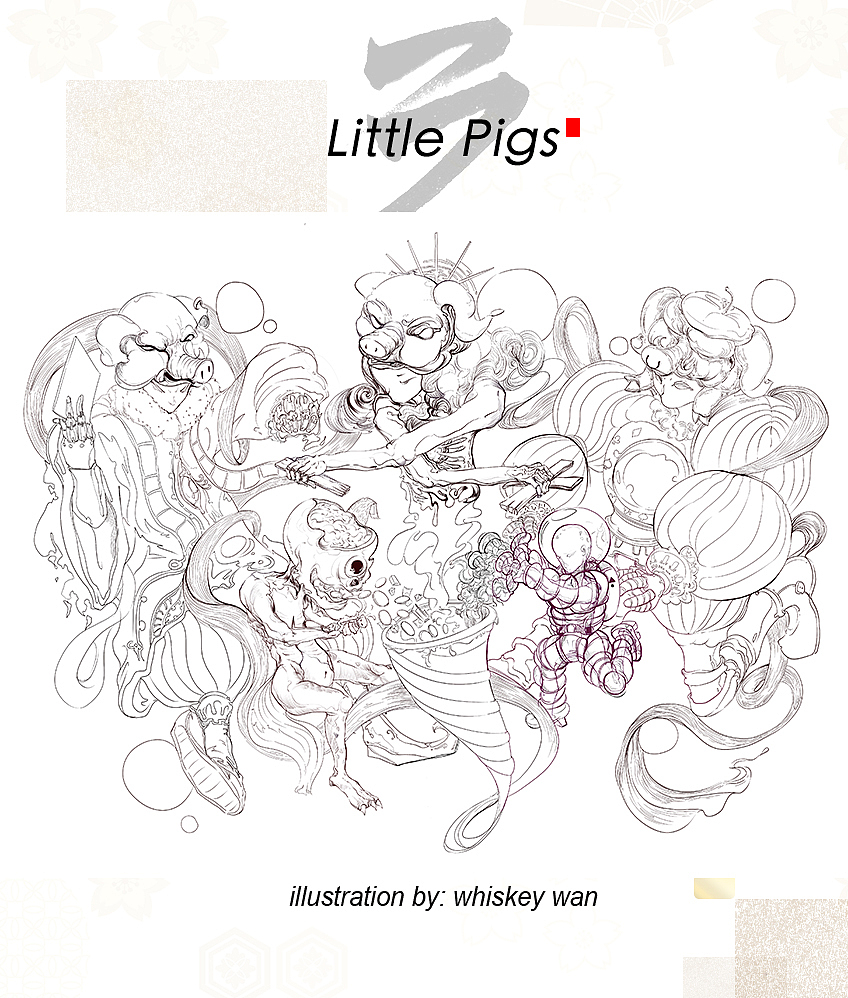 《三豚记》（图ZMTg5NjYyODQ4） - 创作习作 - 站酷设计师夜一星威士記原创素材 - 站酷ZCOOL