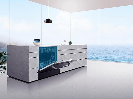 厨房场景-洗碗机效果图绘制