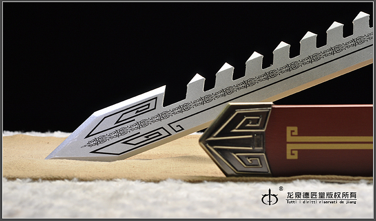 鲨齿剑木质版秦时明月系列dj2079