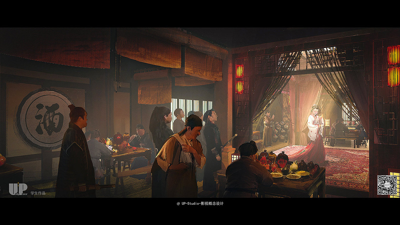 upstudio影视概念设计班古装戏学生气氛图作品