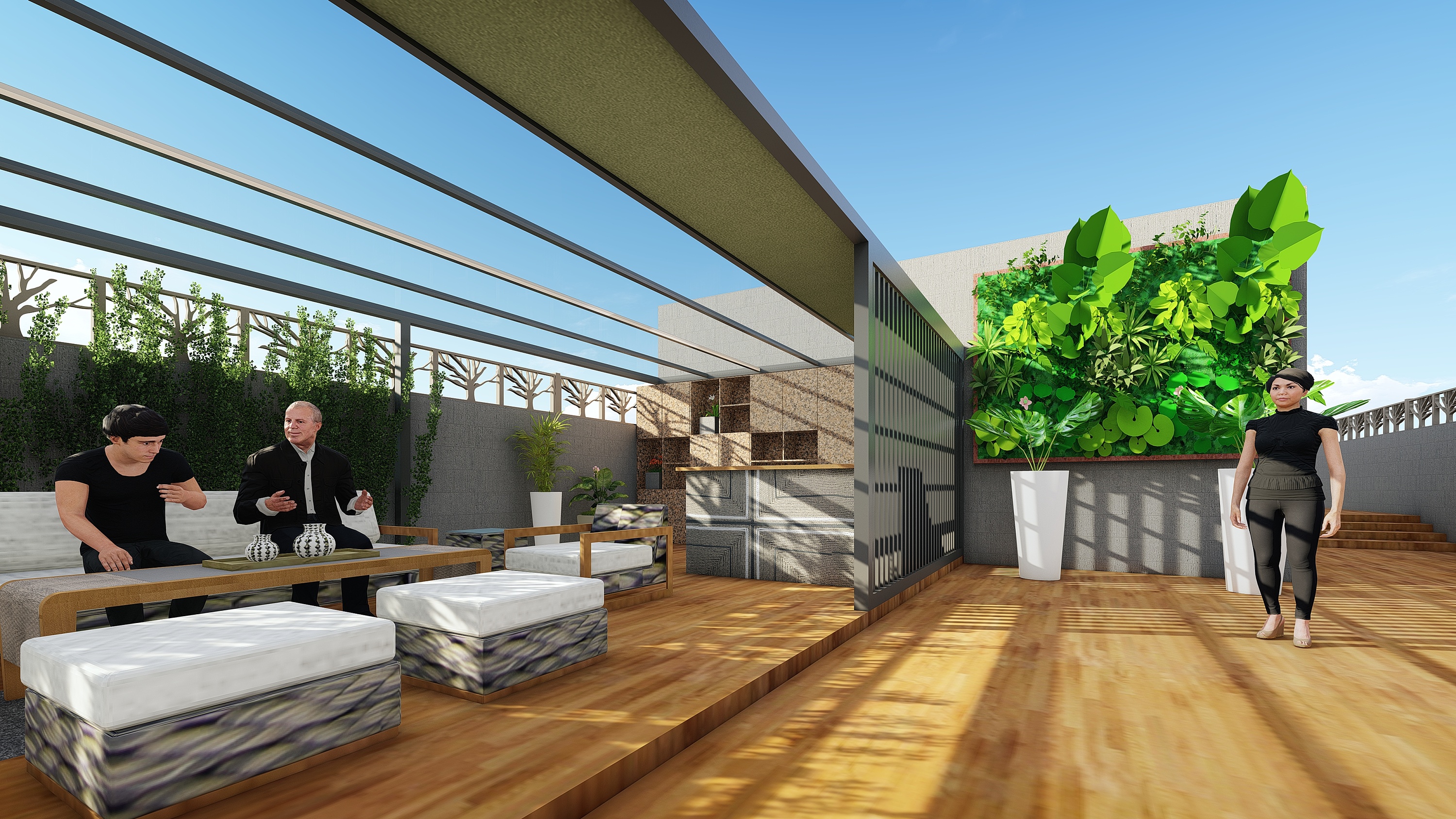 屋顶花园景观设计1|三维|建筑/空间|九层之台 - 原创作品 - 站酷 (ZCOOL)