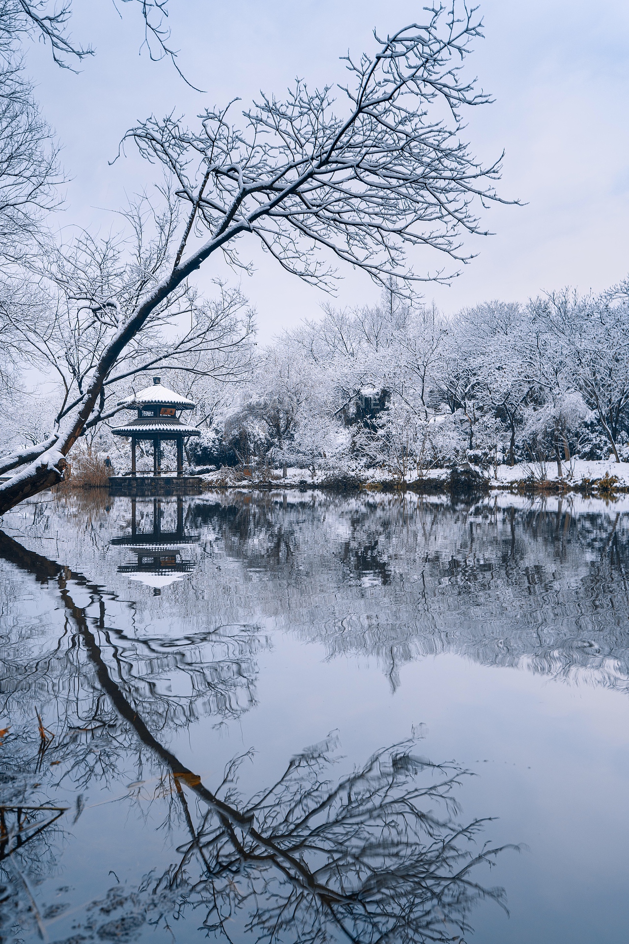 看看古意浓浓的杭州茅家埠雪景吧!