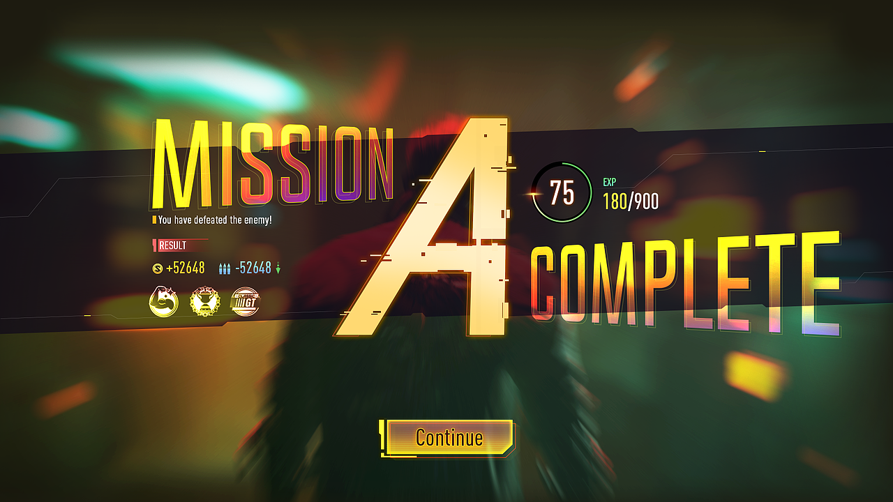 赛博风格结算界面设计 动效练习|ui|游戏ui|marishi - 原创作品