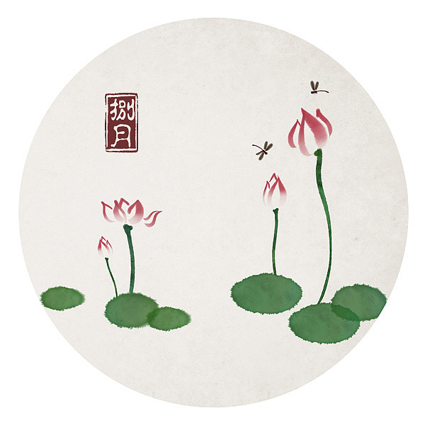 一年四季·十二月份——水墨中国风禅意插画